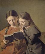 Constantin Hansen The Artist-s Sisters oil painting
